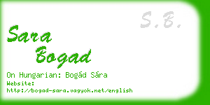 sara bogad business card